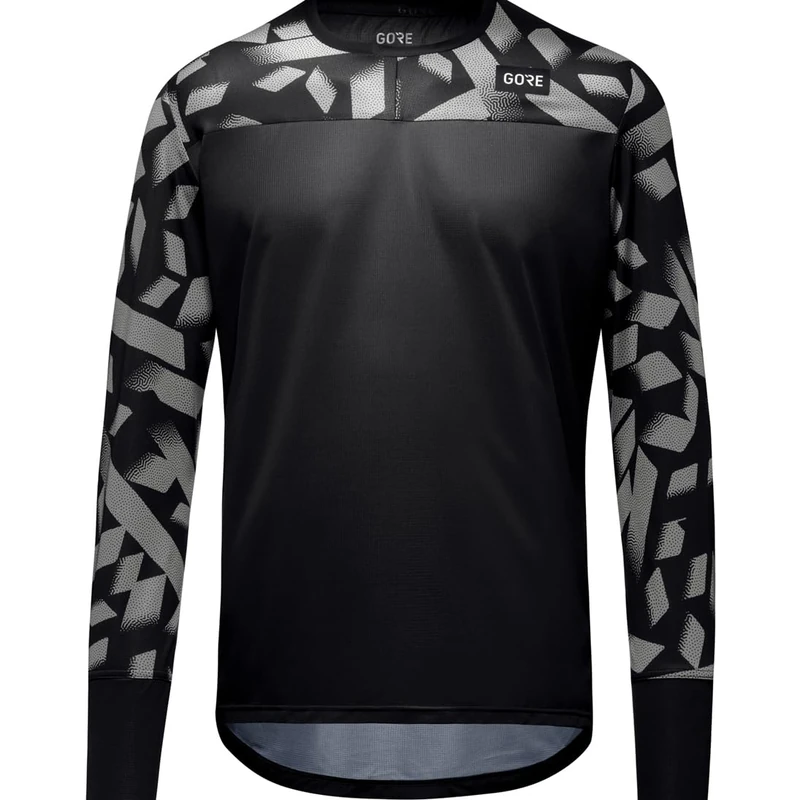 GORE WEAR TrailKPR Daily Long Sleeve Shirt Mens, Black/Lab Grey, S