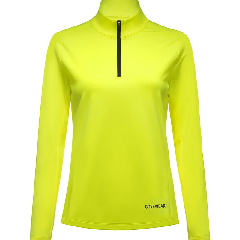 GORE WEAR Everyday Mid 1/4 Zip Womens, Neon Yellow, 42