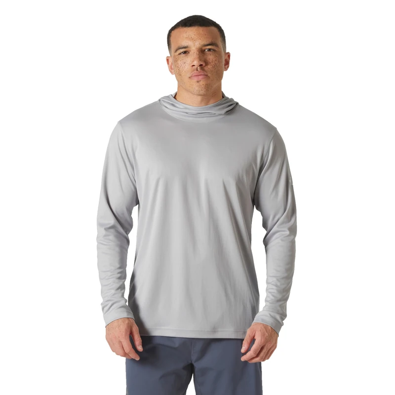 Helly Hansen Mens Hh Tech Hoodie, Grey Fog, L
