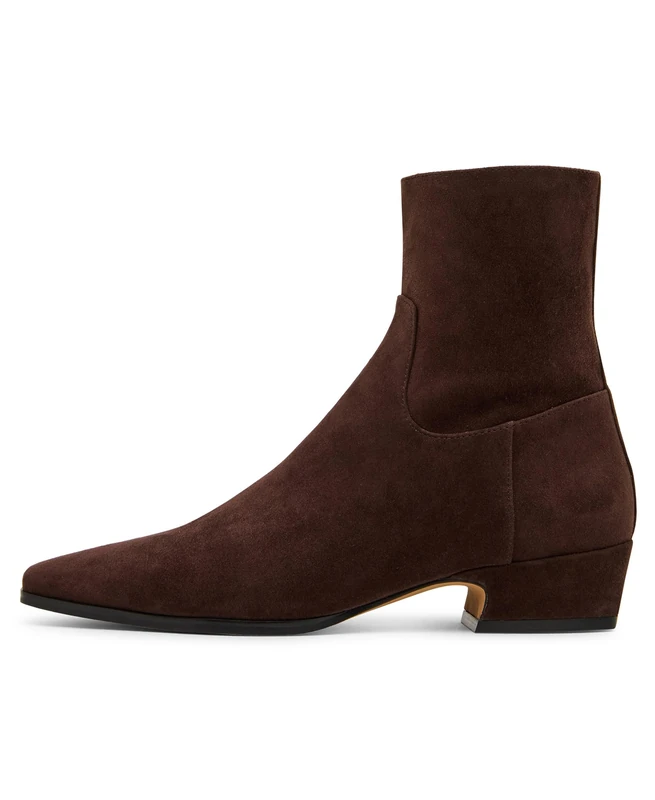 Steve Madden Women's Dusty Ankle Boot, Chocolate Brown Suede, 6 - Image 1
