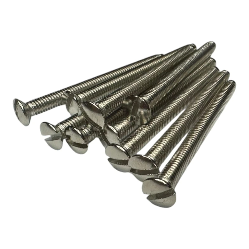 M3.5mm X 35mm Long Electrical Machine Screws for Light Switch Plug Socket - Pack of 10