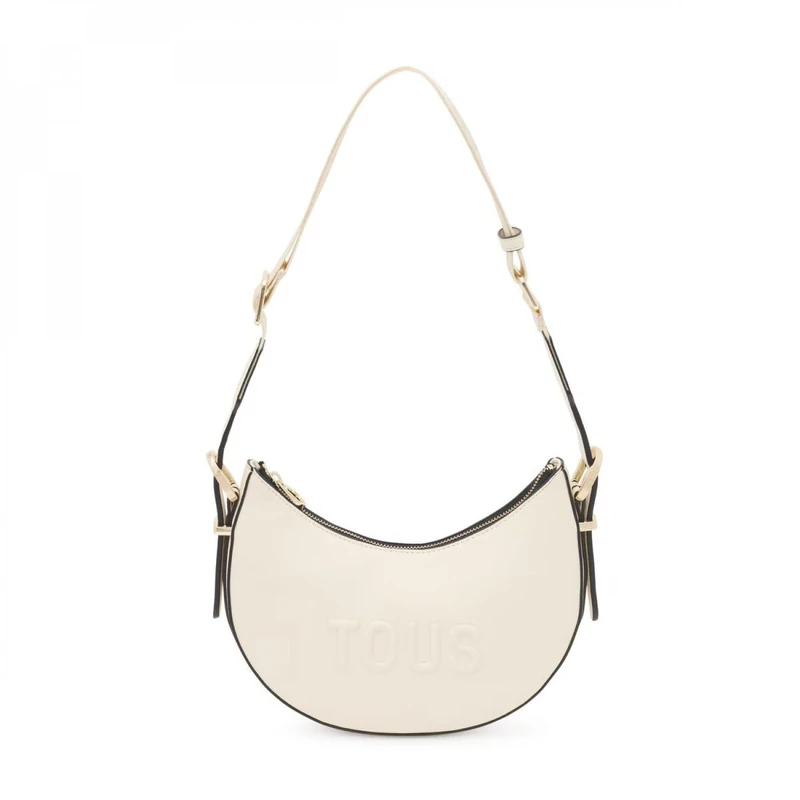 TOUS Shoulder Bag M Brenda Beige, Baguette for Women, White, white, mediano