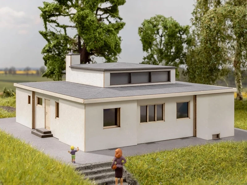 NOCH Bauhaus Model House "Haus am Horn", Exclusive Model Building House for Architecture Lovers, Gauge H0, Laser-Cut Kit