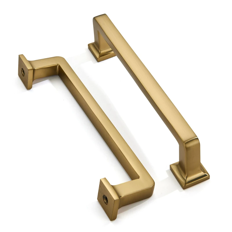 khtumeware 20 Pack Brushed Brass Cabinet Pulls, 5 Inch(128mm) Hole Centers Cabinet Handles Kitchen Hardware Straight Bar for Cabinets and Drawer Pulls