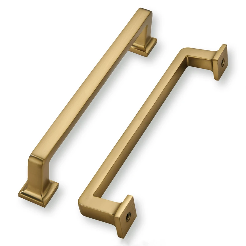 khtumeware 20 Pack Champagne Bronze Cabinet Pulls, 6-1/4 Inch Hole Center Cabinet Handles Kitchen Hardware Straight Bar for Cabinets and Drawer Pulls