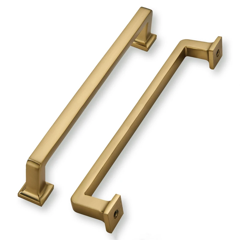 khtumeware 10 Pack Champagne Bronze Cabinet Pulls, 8-3/4 Inch(224mm) Hole Centers Cabinet Handles Kitchen Hardware Straight Bar for Cabinets and Drawer Pulls