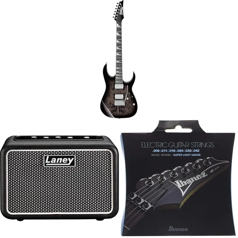 GIO Series RG, T106 Tremolo, HH, Transparent Brown Black Sunburst