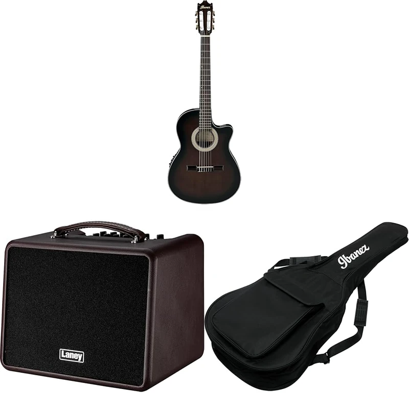 Ibanez GA35TCE-DVS Classical Electro Acoustic Guitar - Dark Violin Burst FULL Rockem Music