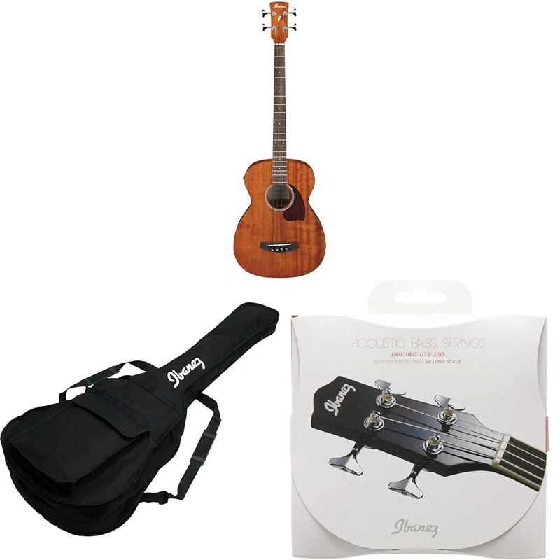 Ibanez PCBE12MH-OPN Electro-Acoustic Bass Guitar - Open Pore Natural