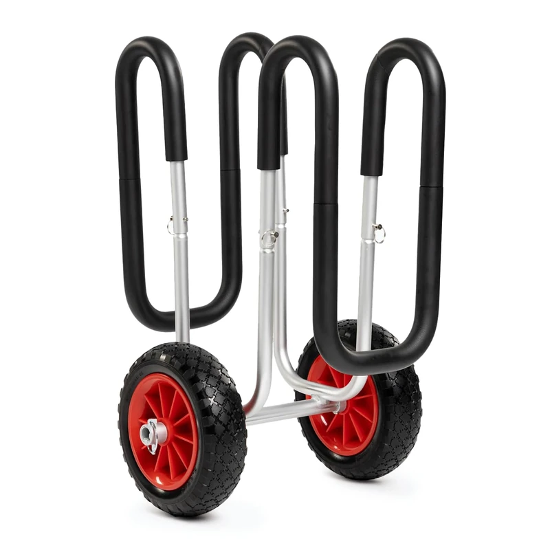AQUASTIC SUP Board Trolley I Lightweight Aluminium Construction I Maximum Load 45 kg I 10 Inch Transport Wheels I Includes Safety Belt