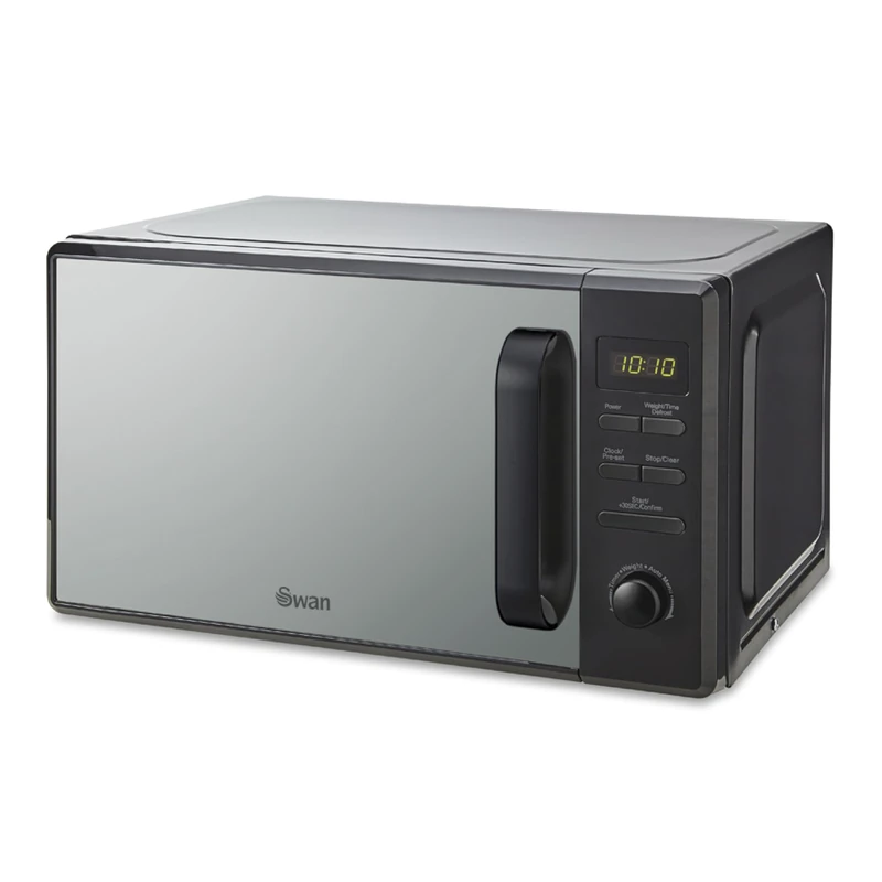 Swan Digital Microwave, 5 Power Levels, 7 Auto Cook Pre-sets, Defrost, LED Display, 20L, 800W, Black, SM4421BLK