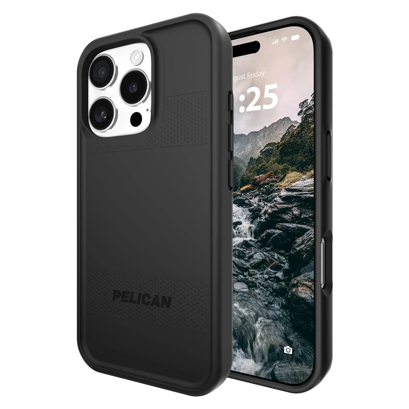 Pelican Protector iPhone 16 Pro Case [Compatible with MagSafe] Rugged Magnetic Phone Case with 16ft Military-Grade Drop Protection - Heavy Duty Phone Cover for iPhone 16 Pro - Black
