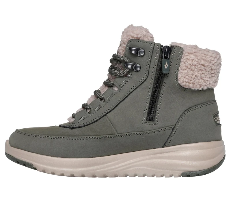 Skechers Women's On-The-Go Stellar Alpine Adventure Boots, Olive Synthetic, 5 UK