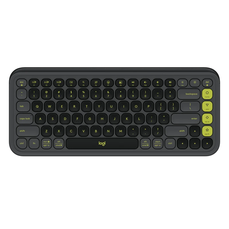 Logitech POP ICON KEYS Wireless Bluetooth Keyboard, Comfortable Typing, Programmable Keys, Easy-Switch Between up to 3 Devices, for Laptop, Tablet, PC - Graphite, AZERTY