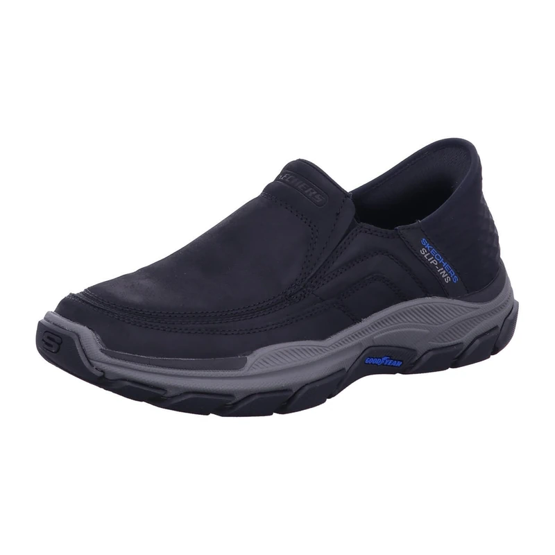 Skechers Respected Elgin Slip in Shoes Mens Trainers Black LTH 9 UK