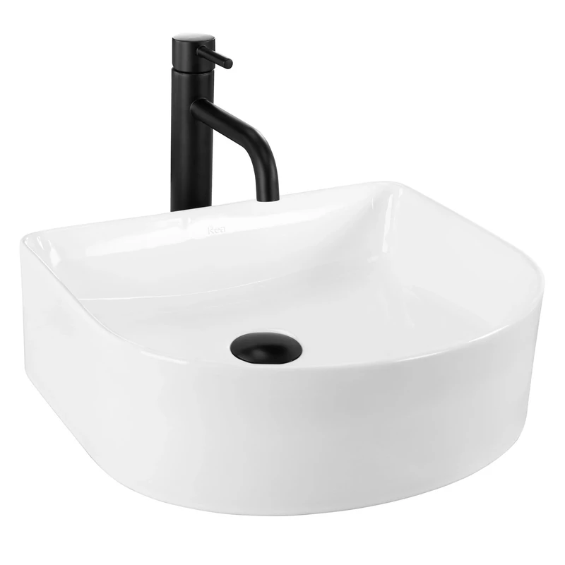 Rea REA-U0631 Bathroom Sink Made of Ceramic Clara-Snow white-REA-U0631, White