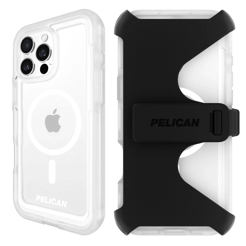Pelican Voyager iPhone 16 Pro Max Case [Compatible with MagSafe], Heavy Duty Phone Case with 5.5M Military Grade Drop Protection, Heavy Duty Phone Case with Belt Clip for iPhone 16 Pro Max
