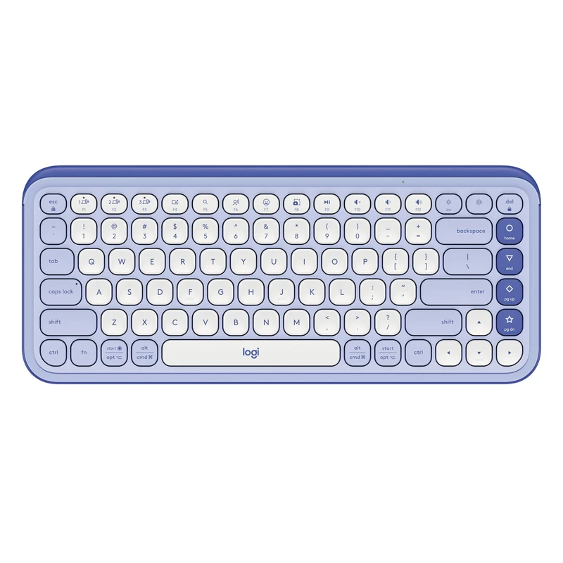Logitech POP ICON KEYS Wireless Bluetooth Keyboard, Comfortable Typing, Programmable Keys, Easy-Switch Between up to 3 Devices, for Laptop, Tablet, PC - Lilac, QWERTY