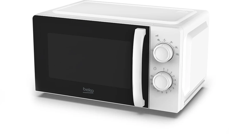 Beko Solo Microwave MOC20100W1 | White Design | 20L Capacity | 700W Power | Includes Auto-Defrost & 30 Min Mechanical Timer