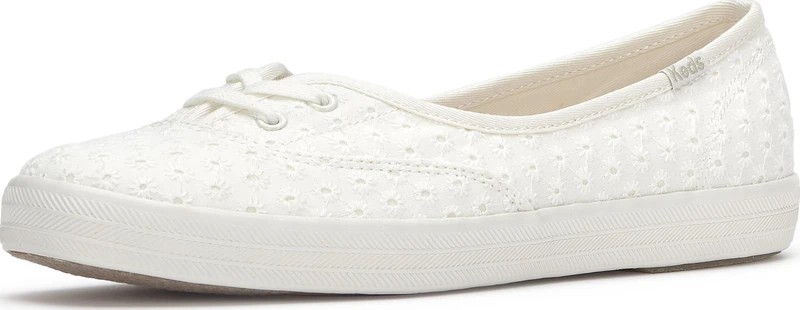 Keds Women's Mini-5 Fashion Sneaker, Snow White Eyelet, 4 UK