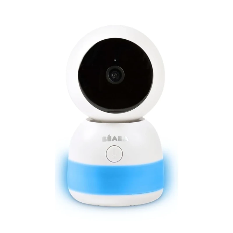 BÉABA, Additional Baby Video Camera, 360° Rotation, Mobile App, Night Vision, Multicolour Nightlight, Walkie-Talkie, Lullabies, Temperature and Humidity Control, Zen Night Light White