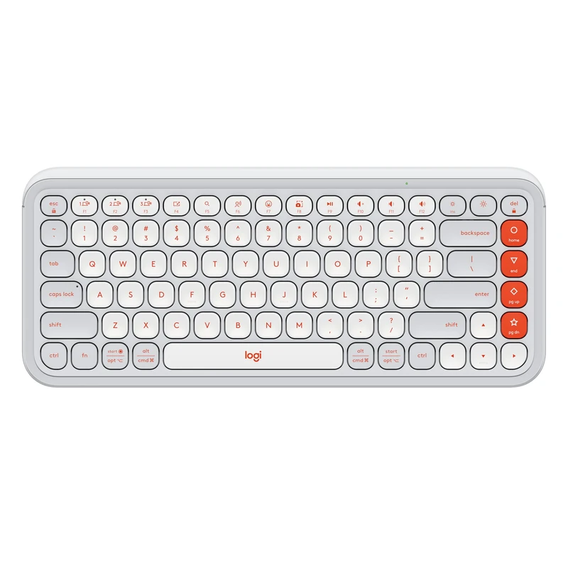 Logitech POP ICON KEYS Wireless Bluetooth Keyboard, Comfortable Typing, Programmable Keys, Easy-Switch Between up to 3 Devices, for Laptop, Tablet, PC - White, QWERTY