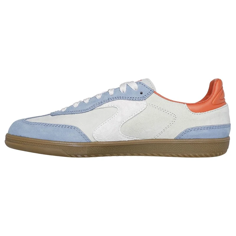 Skechers Women's Hotshot for The Win Sneaker, Light Blue Leather/Multi Trim, 4 UK