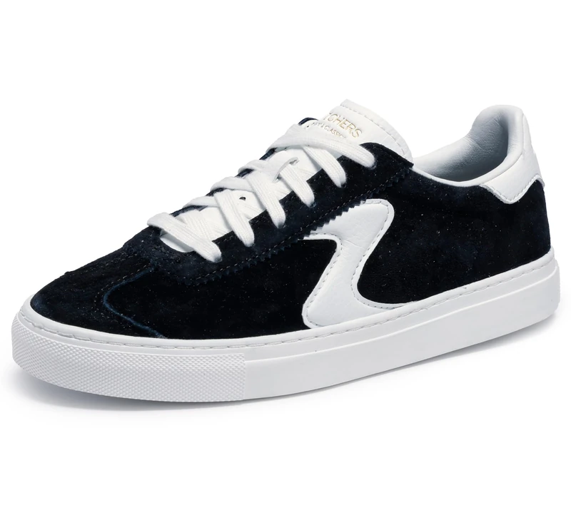 Skechers Women's Arch Fit Legend-Vivid Hues Sneaker, Black/White, 7