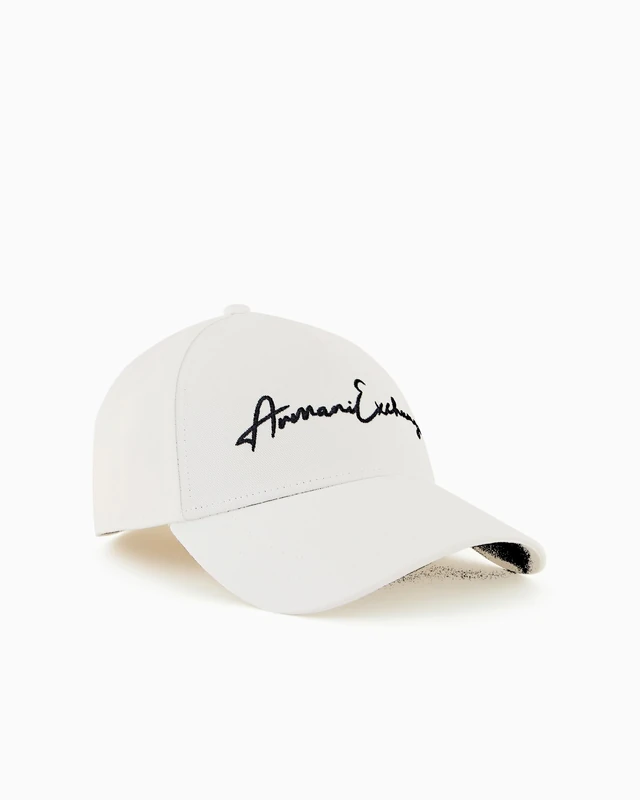 Armani Exchange Mens Silver Logo Leather Belt, Optical White/Deep Navy, One Size