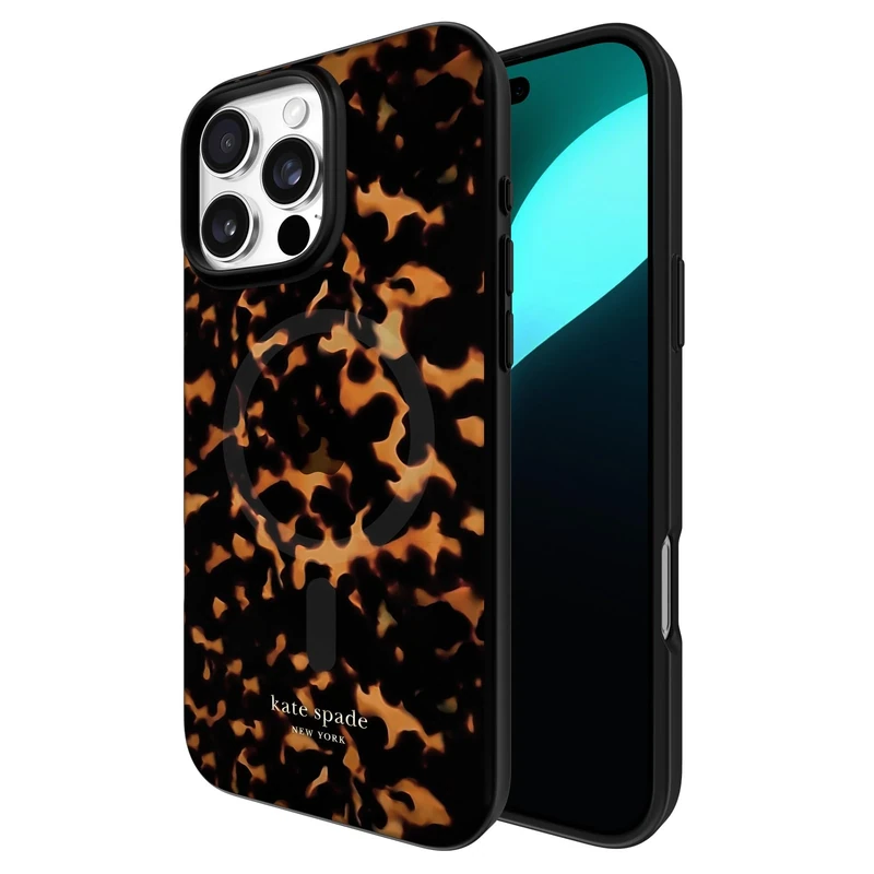 Kate Spade New York iPhone 16 Pro Max Case - Compatible with MagSafe - Designer Phone Case - Tortoise