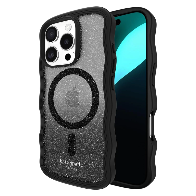 Kate Spade New York iPhone 16 Pro Case - Compatible with MagSafe - Designer Phone Case - Wavy Nightfall