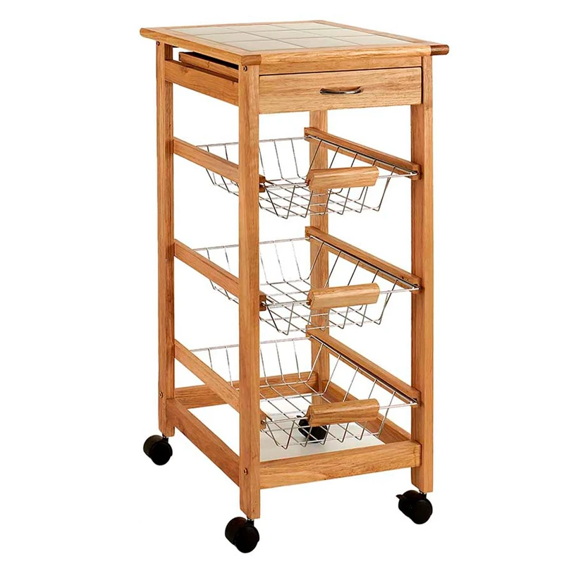 San Ignacio KINVARA collection 3 floors natural wood metal vegetable bowl