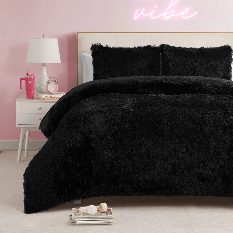 Juicy Couture Comforter Set, Polyester, Black, Full/Queen