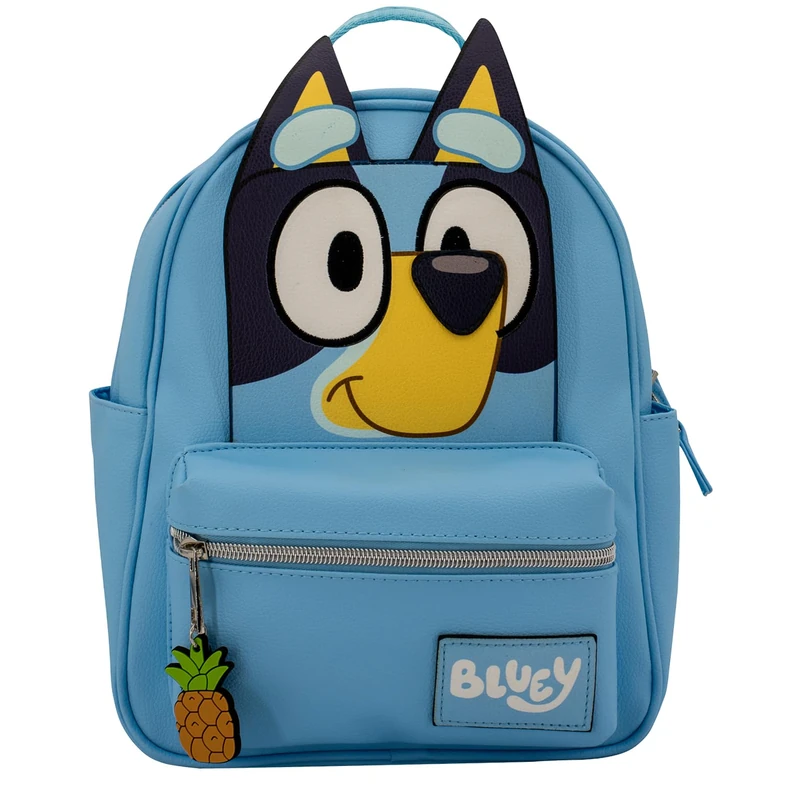 Accessory Innovations AI Character Mini PU Backpacks Purse, Shoulder Bag,10.5 Inch, Faux Leather, Bluey, S, Mini Pu Backpack