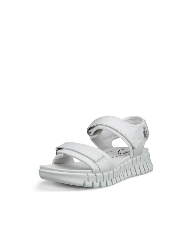 ECCO Womens Gruuv Sol Leather Sandals 213103 01007 5-5.5 UK White