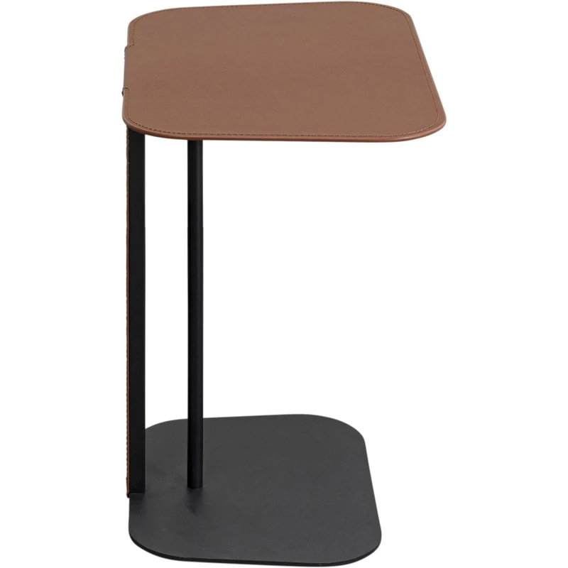 Kare Hedi Designer Side Table, Wood Colours, Modern, Living Room Table, Coffee Table, Steel Frame, Sofa Table, Bedroom, Living Room, Home Office, 55 x 61 x 39 cm (H x W x D) - Image 1