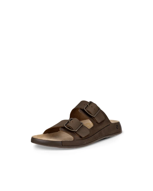 ECCO Mens Flat Sandals Nutmeg Brown 9.5 UK - Image 1