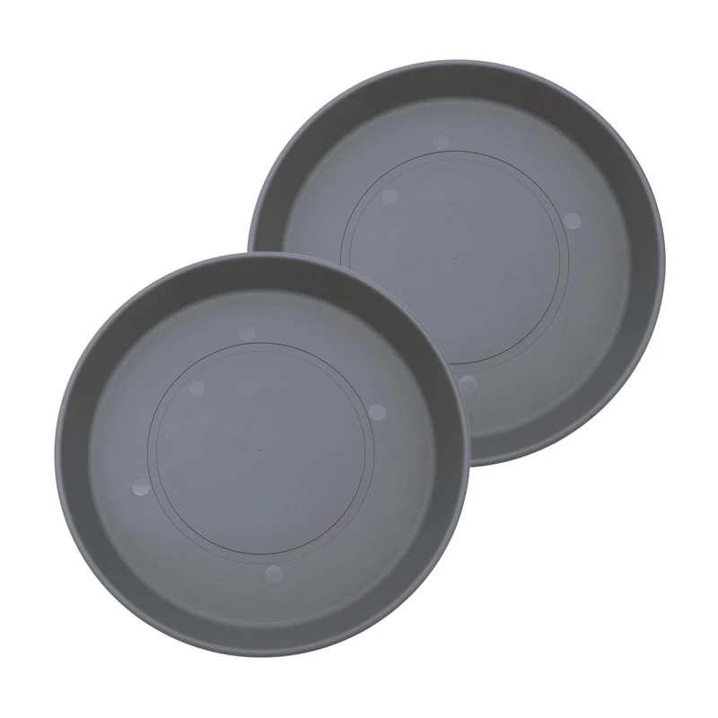 The HC Companies Plastic Planter Saucer, Warm Gray, 21"