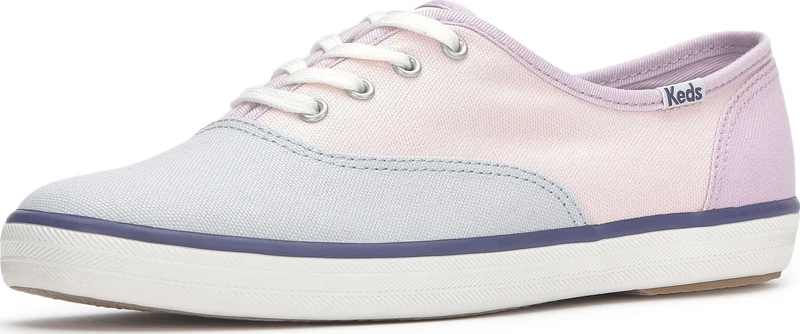 Keds Women's Champion Seasonal Fashion Sneaker, Pink/Blue/Lilac Colorblock Canvas, 5.5 UK