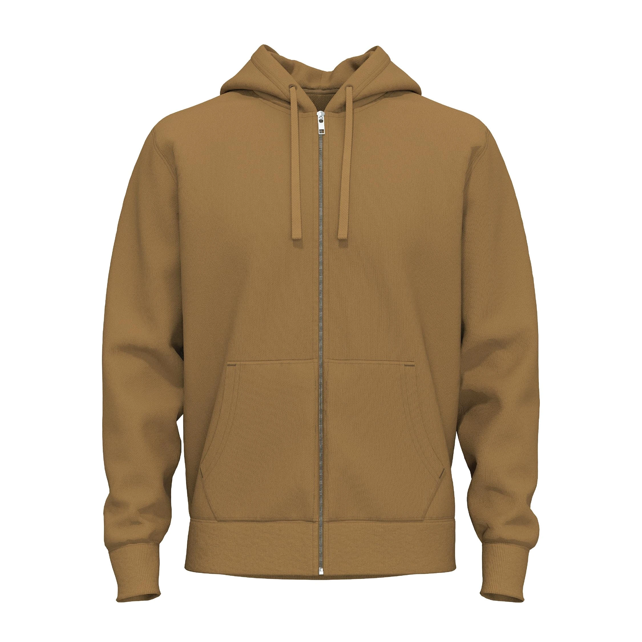 SoftSpun 17001-0009-S | Ziper Hoodies for Men | Ginger Brown