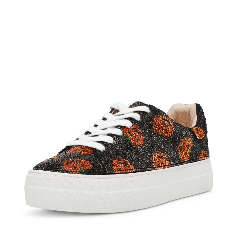 Betsey Johnson Women's Sidny Sneaker, Pumpkins, 5 UK