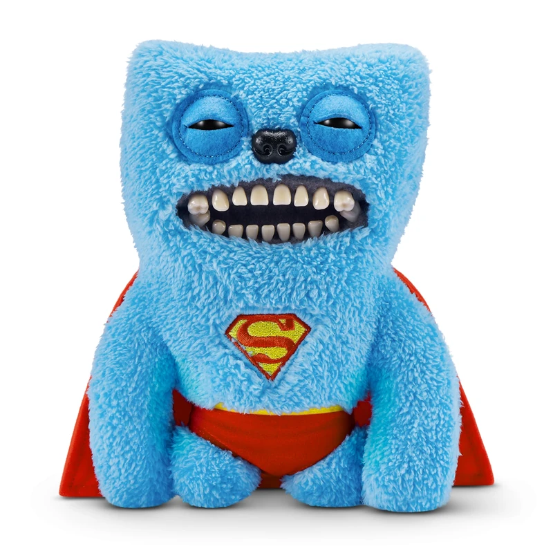 Fuggler x DC 9-inch by ZURU, Funny Ugly Monster Plush Toy, Soft Superhero Doll Plushies for Kids and Adults (Superman) - Image 1