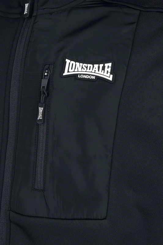 Lonsdale Men's Bulough Tracksuit, Black/White, M