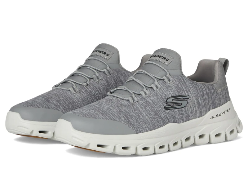 Skechers Men's Glide-Step RYLA Sneaker, Grey, 8 UK Wide