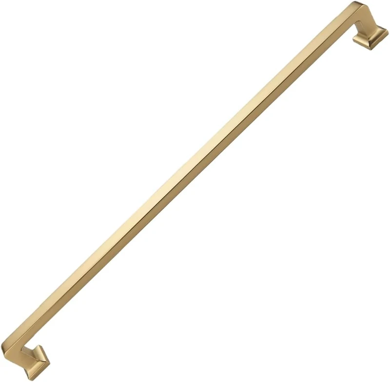 khtumeware 1 Pack Brushed Brass Appliance Pulls 18 Inch(457mm) Hole Centers Heavy Duty Soild Gold Cabinet Handles Kitchen Hardware Straight Bar for Cabinets and Drawer Pulls