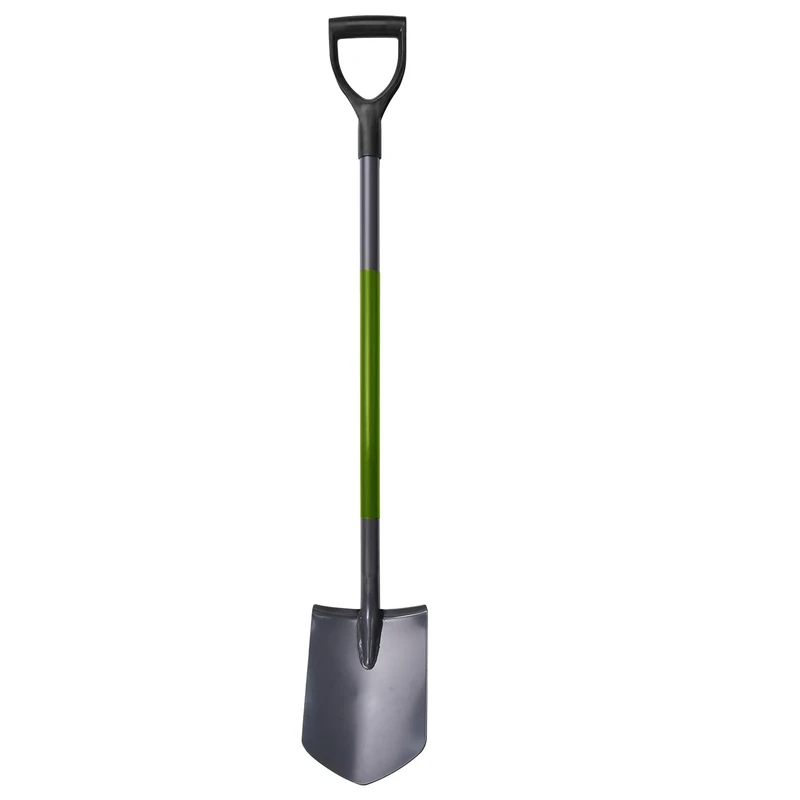 HYCHIKA Garden Spade Pointed, Digging Spades for Gardening Shovels, Hardened Steel, D-Grip Handle, Ergonomic Grip, for Garden Digging Tools, Construction, Planting, Snow Removal