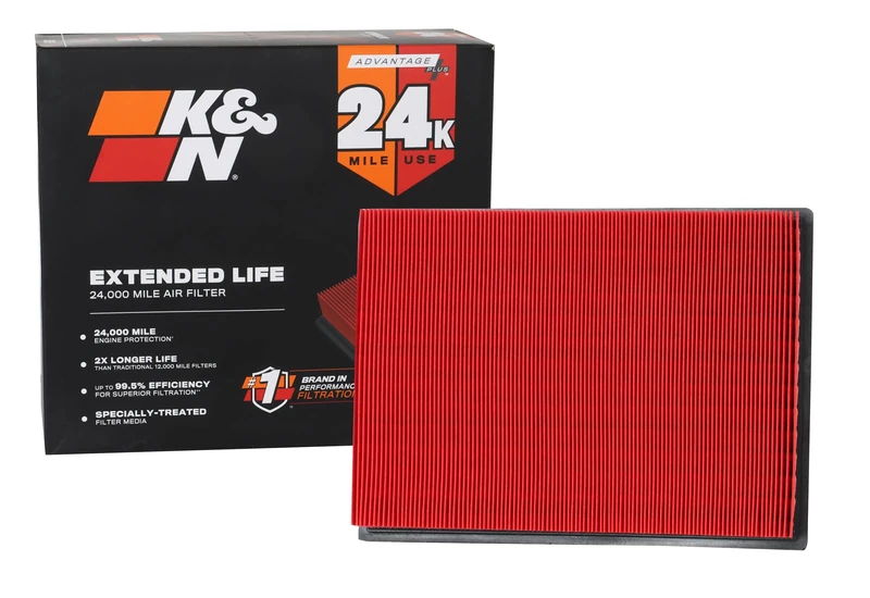 K&N Engine Air Filter: Extended Life 24,000 Mile Replacement Air Filter: Compatible with 2010-2019 Toyota/Lexus SUV V6/V8 (4runner, GX460, Land Cruiser, FJ Cruiser, Prado), KNX-2438