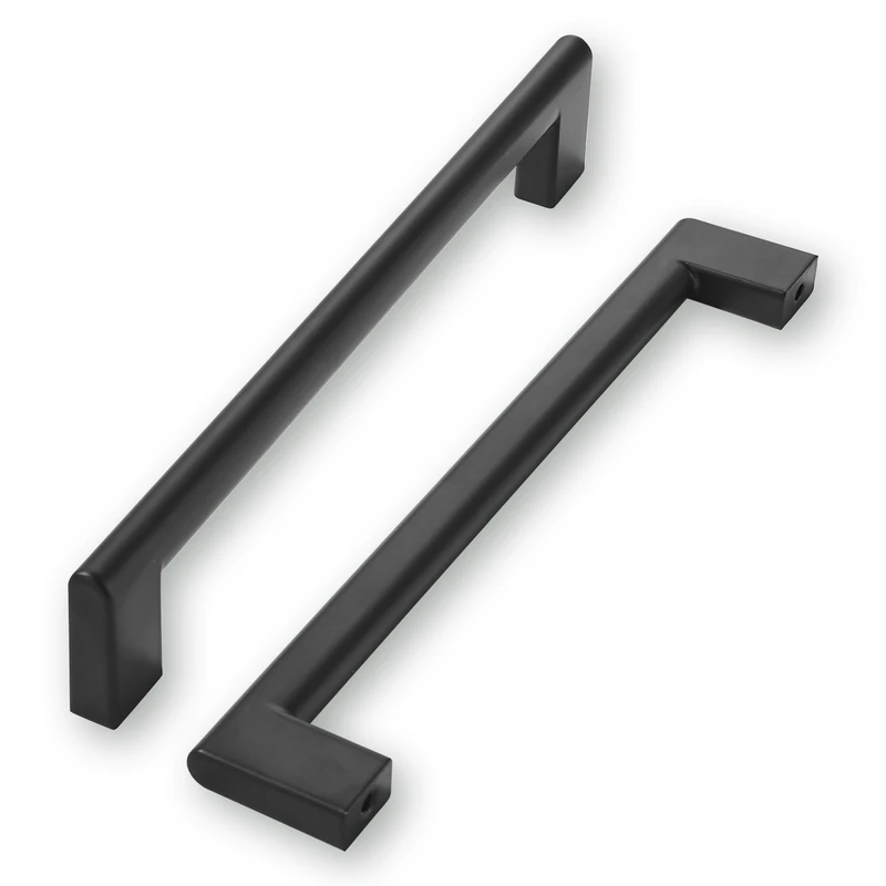 khtumeware 6 Inch Hole Center 10 Pack Matte Black Cabinet Pulls Heavy Duty Solid Kitchen Drawer Handle, Hardware for Bathroom, Drawer, Cabinet, Door Cabinet