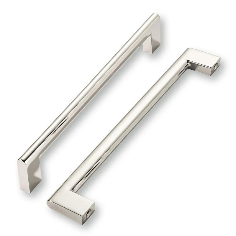 khtumeware 8 Inch Hole Center 10 Pack Polished Nickel Cabinet Pulls Heavy Duty Solid Kitchen Drawer Handle, Hardware for Bathroom, Drawer, Cabinet, Door Cabinet