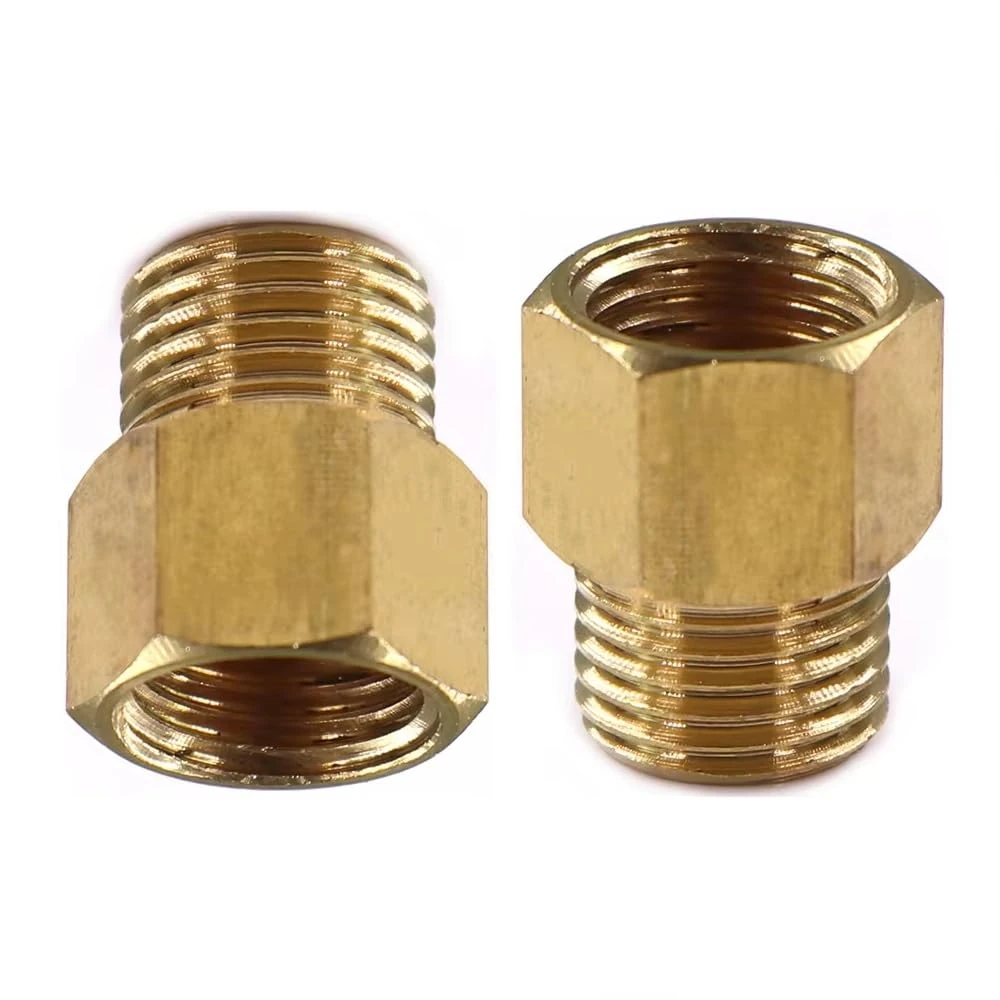 MiJunHD 2PCS Brass Connector | BSP Female to Male Thread G1/4≈12.5mm | Pipe Thread Reducing Joint Plumbing Adapter for Pipe Connection Converting